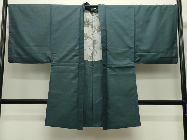 平和屋着物●男性 紬 アンサンブル 100亀甲 総詰め 正絹 逸品 CABC8033gh