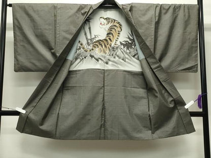 平和屋着物●男性 本場大島紬 アンサンブル 120亀甲 総詰め 正絹 逸品 CABC8036gh