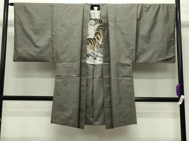 平和屋着物●男性 本場大島紬 アンサンブル 120亀甲 総詰め 正絹 逸品 CABC8036gh