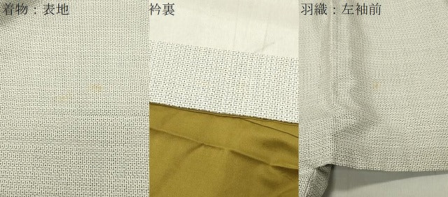 平和屋着物●男性 本場大島紬 アンサンブル 白大島 100亀甲 総詰め 正絹 逸品 CABC8037gh