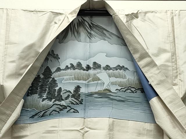 平和屋着物●男性 紬 アンサンブル 網代織り 正絹 逸品 未使用 CABC8038gh