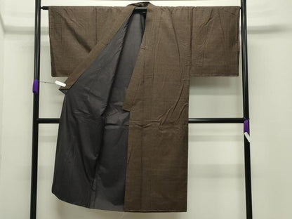 平和屋着物●男性 紬 アンサンブル 絣文様 正絹 逸品 未使用 CABC8039gh