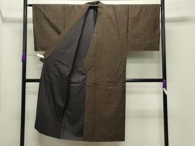 平和屋着物●男性 紬 アンサンブル 絣文様 正絹 逸品 未使用 CABC8039gh