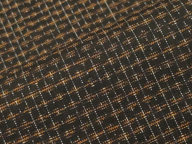 平和屋着物●男性 紬 アンサンブル 絣文様 正絹 逸品 未使用 CABC8039gh