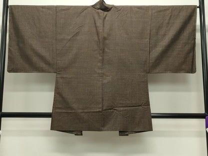平和屋着物●男性 紬 アンサンブル 絣文様 正絹 逸品 未使用 CABC8039gh