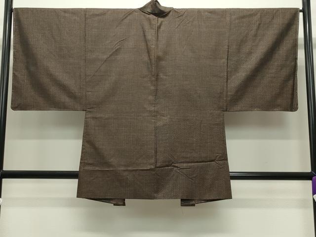 平和屋着物●男性 紬 アンサンブル 絣文様 正絹 逸品 未使用 CABC8039gh