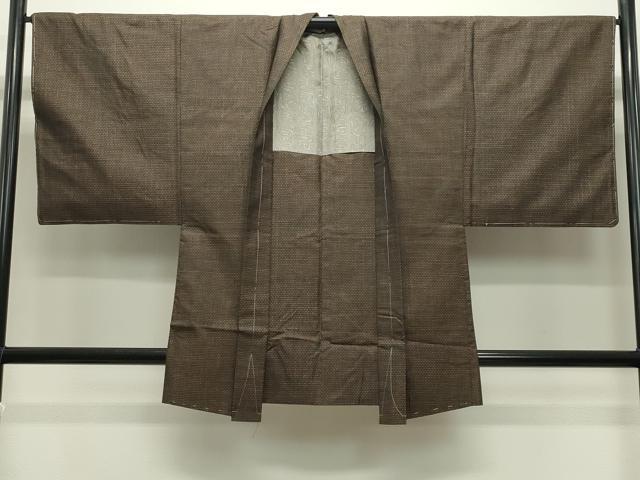 平和屋着物●男性 紬 アンサンブル 絣文様 正絹 逸品 未使用 CABC8039gh