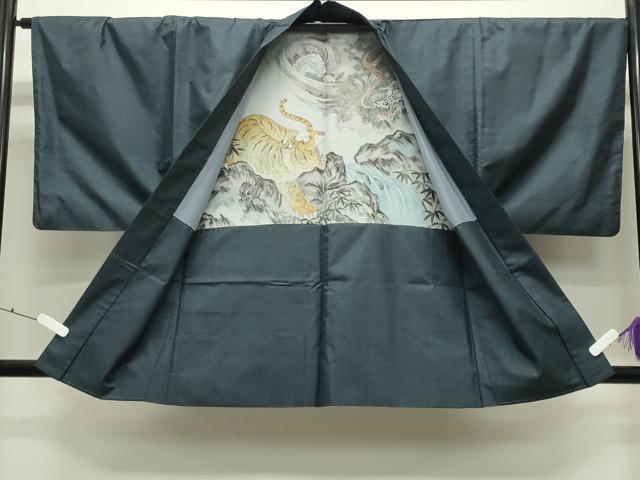 平和屋着物●男性 本場大島紬 アンサンブル 100亀甲 総詰め 正絹 逸品 CABC8040gh