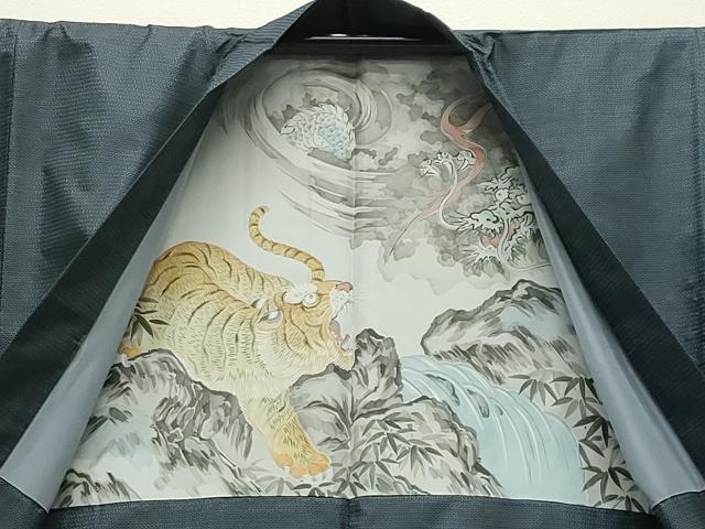 平和屋着物●男性 本場大島紬 アンサンブル 100亀甲 総詰め 正絹 逸品 CABC8040gh