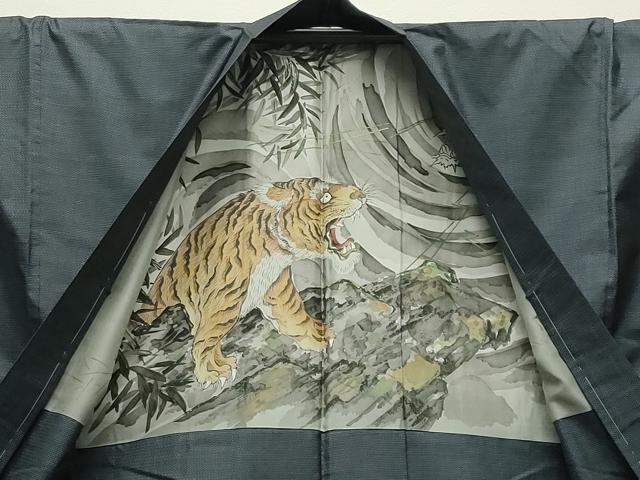 平和屋着物●男性 本場大島紬 アンサンブル 100亀甲 総詰め 正絹 逸品 未使用 CABC8043gh