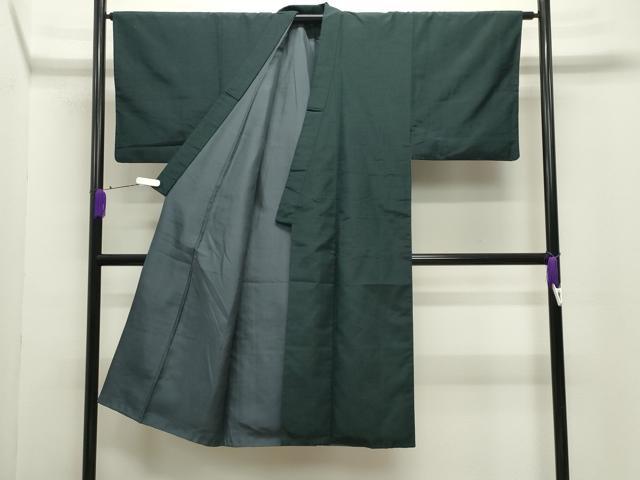 平和屋着物●男性 紬 アンサンブル 虫襖色 正絹 逸品 CABC8045gh