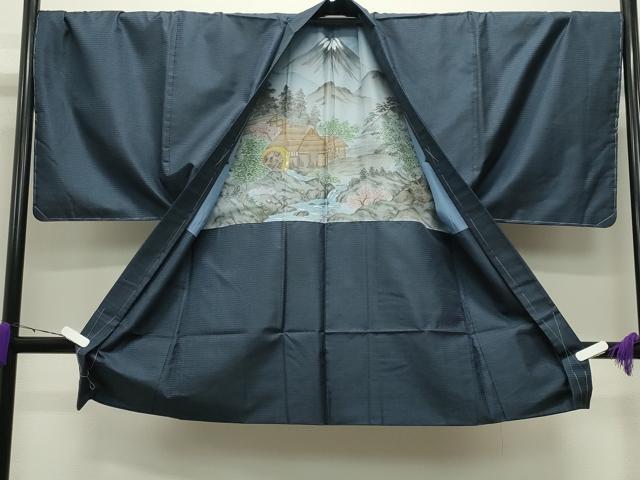 平和屋着物●男性 本場大島紬 アンサンブル・長襦袢セット 100亀甲 総詰め キングサイズ 正絹 逸品 未使用 CABC8046gh