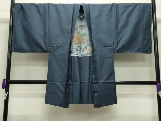 平和屋着物●男性 本場大島紬 アンサンブル・長襦袢セット 100亀甲 総詰め キングサイズ 正絹 逸品 未使用 CABC8046gh