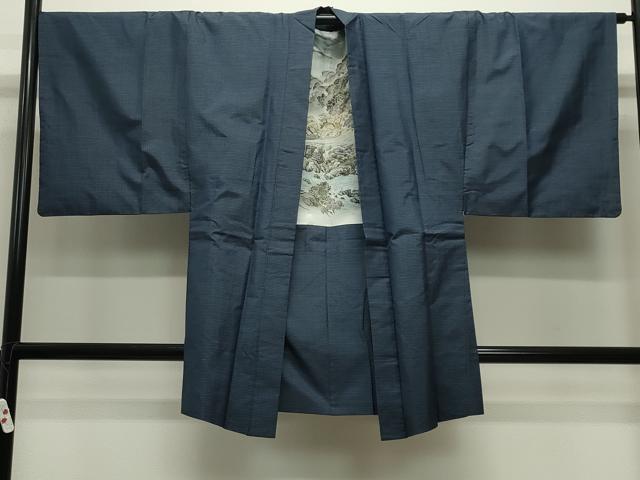 平和屋着物●男性 本場大島紬 アンサンブル・長襦袢セット 亀甲文様 正絹 逸品 CABC8047gh