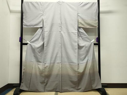 平和屋着物●訪問着 紬地 霞文 正絹 逸品 未使用 CABC8048gh