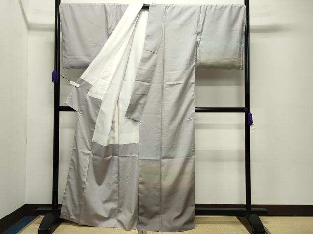 平和屋着物●訪問着 紬地 霞文 正絹 逸品 未使用 CABC8048gh