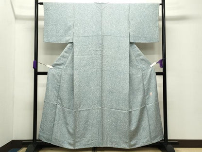 平和屋着物●上質な小紋 作家物 たたき染め 正絹 逸品 CABC8049gh