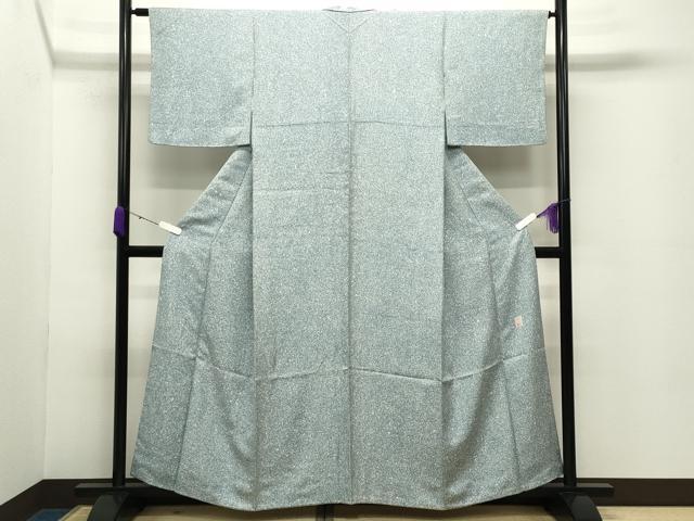 平和屋着物●上質な小紋 作家物 たたき染め 正絹 逸品 CABC8049gh