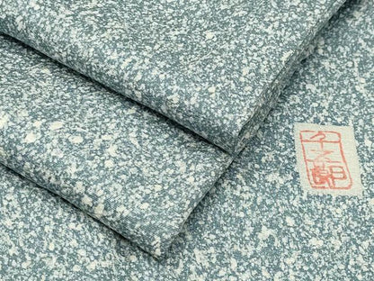 平和屋着物●上質な小紋 作家物 たたき染め 正絹 逸品 CABC8049gh