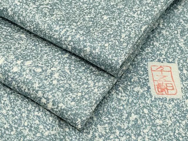 平和屋着物●上質な小紋 作家物 たたき染め 正絹 逸品 CABC8049gh