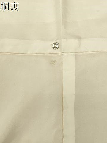 平和屋着物●上質な色無地 舞葉地紋 卵色 正絹 逸品 CABC8053gh