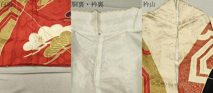 平和屋着物●豪華振袖 駒刺繍 花唐草文 金彩 正絹 逸品 CABC8060gh