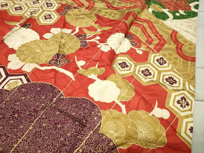 平和屋着物●豪華振袖 駒刺繍 花唐草文 金彩 正絹 逸品 CABC8060gh