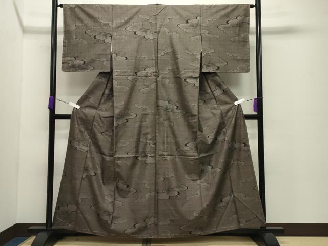 平和屋着物●本場大島紬 9マルキ 雲重ね枝葉文 ますいわ屋扱い 正絹 逸品 未使用 CABC8061gh