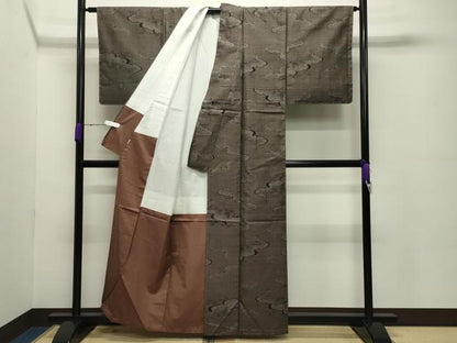 平和屋着物●本場大島紬 9マルキ 雲重ね枝葉文 ますいわ屋扱い 正絹 逸品 未使用 CABC8061gh