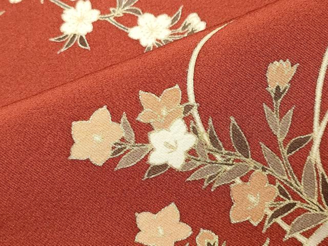 平和屋着物●訪問着 駒刺繍 草花文 金彩 正絹 逸品 CABC8062gh