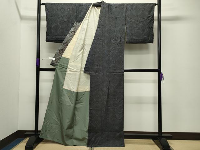 平和屋着物●本場大島紬 龍郷絣 正絹 逸品 CABC8064gh