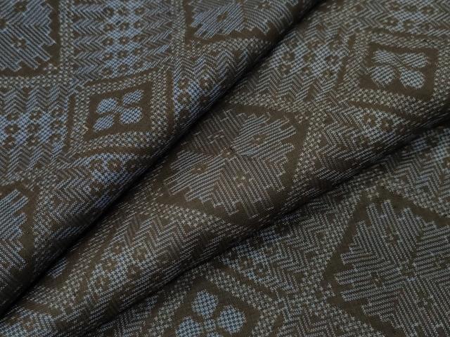 平和屋着物●本場大島紬 龍郷絣 正絹 逸品 CABC8064gh