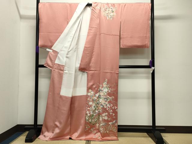 平和屋着物●訪問着 立波草花文 金彩 正絹 逸品 未使用 CABC8068gh