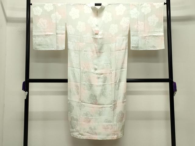平和屋着物●長襦袢 無双仕立て 舞梅地紋 暈し染め 正絹 逸品 CABC8071gh