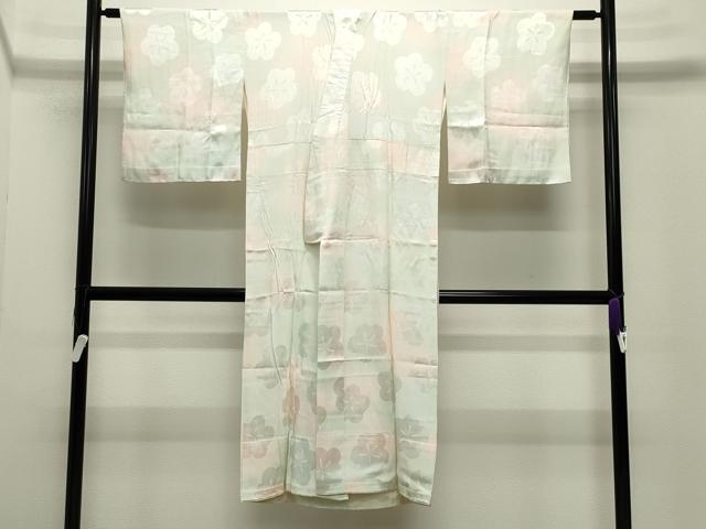平和屋着物●長襦袢 無双仕立て 舞梅地紋 暈し染め 正絹 逸品 CABC8071gh