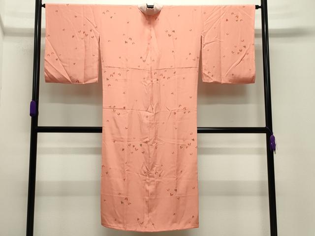 平和屋着物●長襦袢 袷 舞蝶文 半衿刺繍 正絹 逸品 CABC8073gh