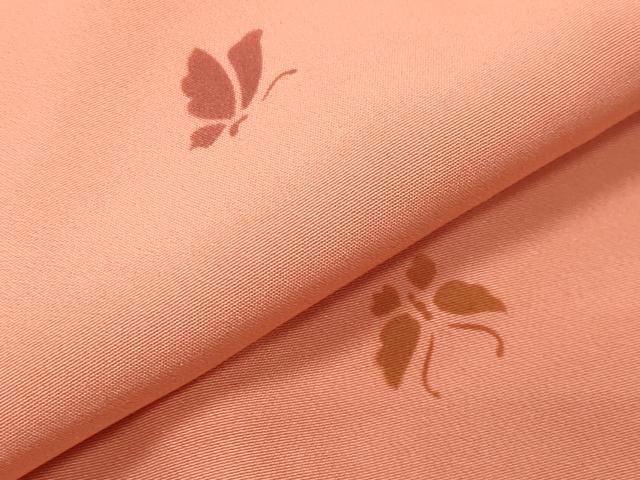 平和屋着物●長襦袢 袷 舞蝶文 半衿刺繍 正絹 逸品 CABC8073gh