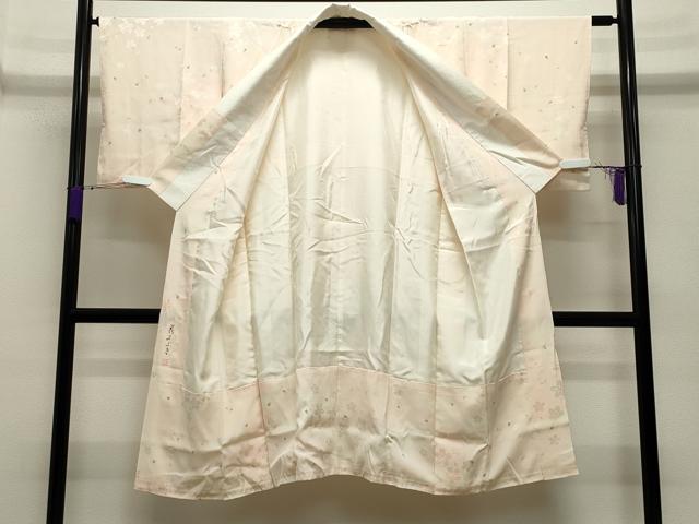 平和屋着物●長襦袢 袷 作家物 絞り 花ふぶき 暈し染め 正絹 逸品 CABC8074gh