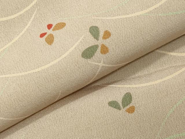 平和屋着物●長襦袢 無双仕立て 芝草舞蝶文 正絹 逸品 CABC8075gh