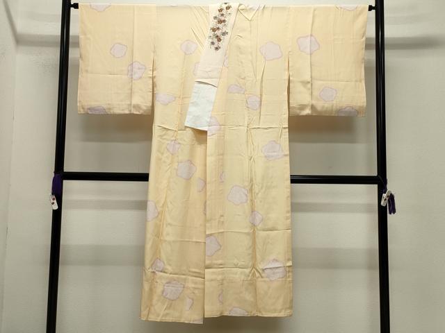 平和屋着物●長襦袢 無双仕立て 舞梅文 半衿刺繍 正絹 逸品 CABC8076gh