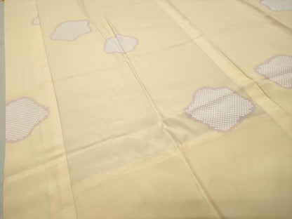 平和屋着物●長襦袢 無双仕立て 舞梅文 半衿刺繍 正絹 逸品 CABC8076gh
