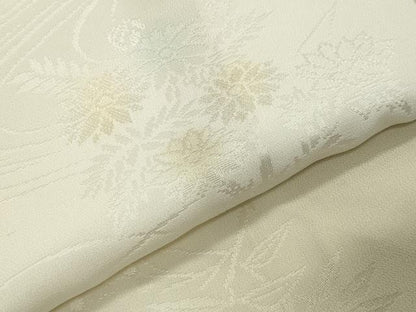 平和屋着物●長襦袢 袷 流水草花地紋 暈し染め 半衿刺繍 正絹 逸品 未使用 CABC8078gh
