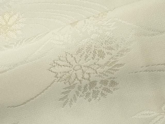 平和屋着物●長襦袢 袷 流水草花地紋 暈し染め 半衿刺繍 正絹 逸品 未使用 CABC8078gh