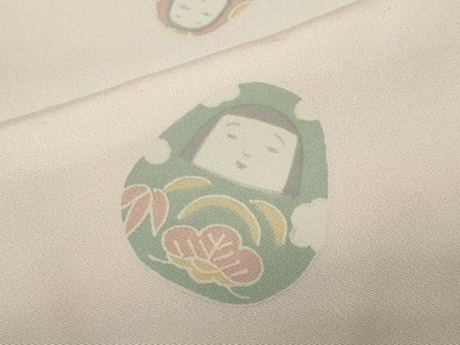 平和屋着物●長襦袢 無双仕立て だるま 正絹 逸品 CABC8079gh