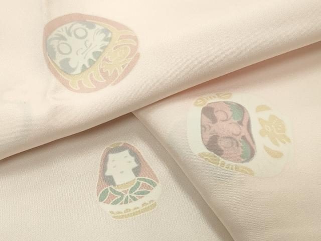 平和屋着物●長襦袢 無双仕立て だるま 正絹 逸品 CABC8079gh