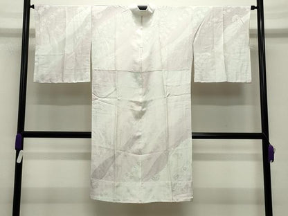 平和屋着物●長襦袢 無双仕立て 草花地紋 暈し染め 正絹 逸品 未使用 CABC8081gh