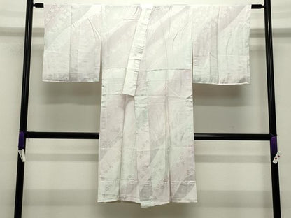 平和屋着物●長襦袢 無双仕立て 草花地紋 暈し染め 正絹 逸品 未使用 CABC8081gh