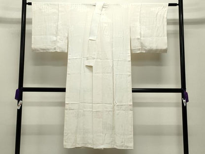 平和屋着物●長襦袢 無双仕立て 雲取り文字地紋 正絹 逸品 CABC8086gh