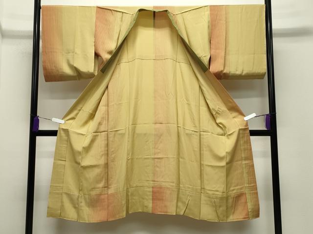 平和屋着物●長襦袢 無双仕立て 縞 正絹 逸品 未使用 CABC8088gh