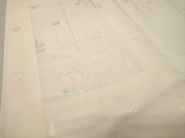 平和屋着物●長襦袢 袷 枝椿地紋 暈し染め 正絹 逸品 CABC8089gh